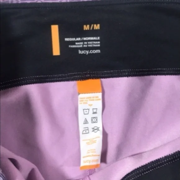 Lucy Studio Hatha High Tide Lavender/Black Full Length Leggings - Picture 4 of 8